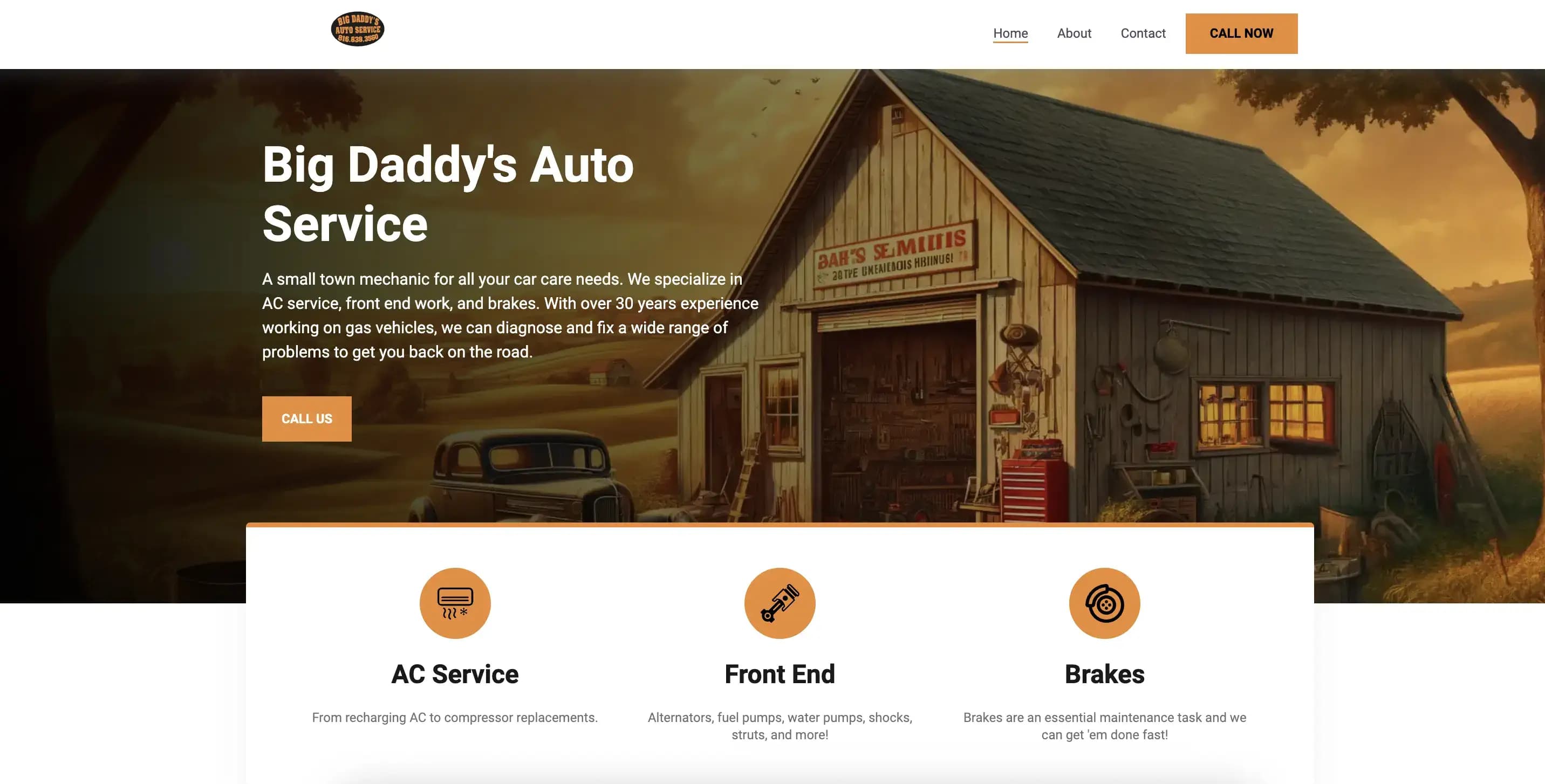 Big Daddy's Auto Service homepage